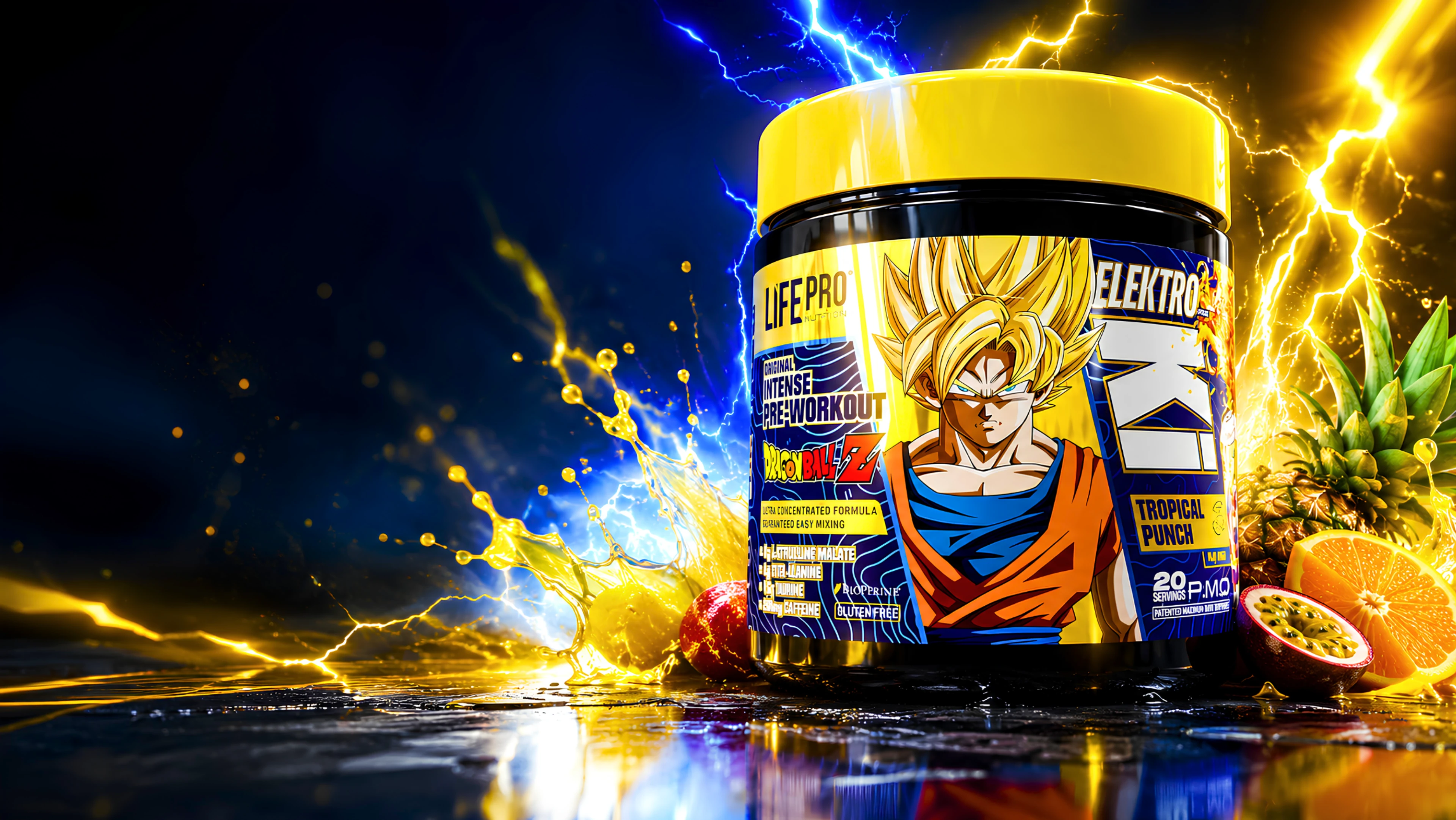 Pre-entreno Dragon Ball de sabor tropical
